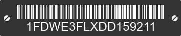 2013 FORD E-350 1FDWE3FLXDD159211 VIN decoded