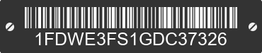 2016 FORD E-350 1FDWE3FS1GDC37326 VIN decoded