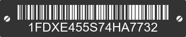 2007 FORD E-450 1FDXE455S74HA7732 VIN decoded