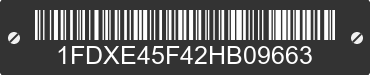 2002 FORD E-450 1FDXE45F42HB09663 VIN decoded