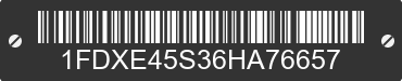 2006 FORD E-450 1FDXE45S36HA76657 VIN decoded
