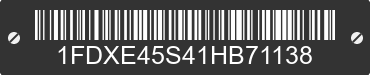 2001 FORD E-450 1FDXE45S41HB71138 VIN decoded
