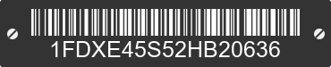 2002 FORD E-450 1FDXE45S52HB20636 VIN decoded
