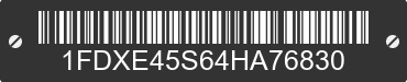 2004 FORD E-450 1FDXE45S64HA76830 VIN decoded