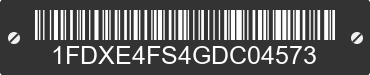 2016 FORD E-450 1FDXE4FS4GDC04573 VIN decoded