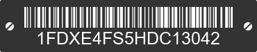 2017 FORD E-450 1FDXE4FS5HDC13042 VIN decoded