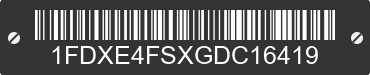 2016 FORD E-450 1FDXE4FSXGDC16419 VIN decoded