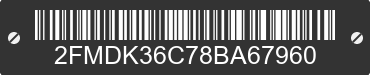 2008 FORD Edge 2FMDK36C78BA67960 VIN decoded