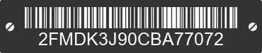2012 FORD Edge 2FMDK3J90CBA77072 VIN decoded