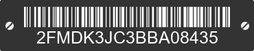 2011 FORD Edge 2FMDK3JC3BBA08435 VIN decoded