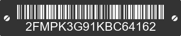 2019 FORD Edge 2FMPK3G91KBC64162 VIN decoded