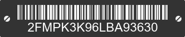 2020 FORD Edge 2FMPK3K96LBA93630 VIN decoded