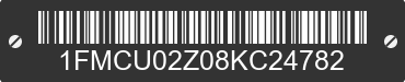 2008 FORD Escape 1FMCU02Z08KC24782 VIN decoded