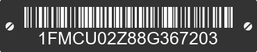 2008 FORD Escape 1FMCU02Z88G367203 VIN decoded