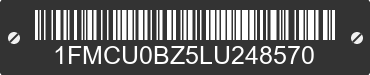 2020 FORD Escape 1FMCU0BZ5LU248570 VIN decoded