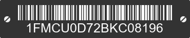2011 FORD Escape 1FMCU0D72BKC08196 VIN decoded