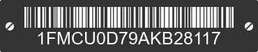 2010 FORD Escape 1FMCU0D79AKB28117 VIN decoded