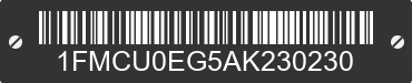 2010 FORD Escape 1FMCU0EG5AK230230 VIN decoded