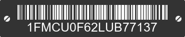 2020 FORD Escape 1FMCU0F62LUB77137 VIN decoded