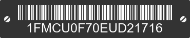 2014 FORD Escape 1FMCU0F70EUD21716 VIN decoded