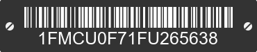 2015 FORD Escape 1FMCU0F71FU265638 VIN decoded