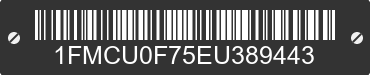 2014 FORD Escape 1FMCU0F75EU389443 VIN decoded