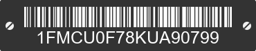 2019 FORD Escape 1FMCU0F78KUA90799 VIN decoded