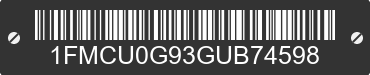 2016 FORD Escape 1FMCU0G93GUB74598 VIN decoded