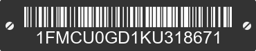 2019 FORD Escape 1FMCU0GD1KU318671 VIN decoded