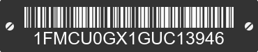2016 FORD Escape 1FMCU0GX1GUC13946 VIN decoded