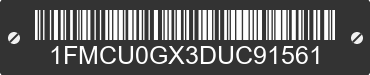 2013 FORD Escape 1FMCU0GX3DUC91561 VIN decoded
