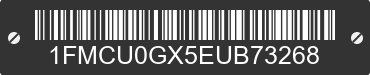 2014 FORD Escape 1FMCU0GX5EUB73268 VIN decoded
