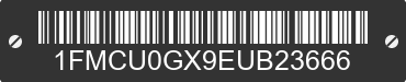 2014 FORD Escape 1FMCU0GX9EUB23666 VIN decoded