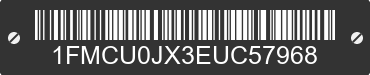 2014 FORD Escape 1FMCU0JX3EUC57968 VIN decoded