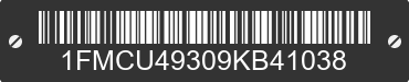 2009 FORD Escape 1FMCU49309KB41038 VIN decoded