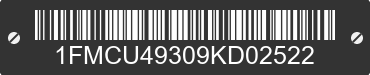 2009 FORD Escape 1FMCU49309KD02522 VIN decoded