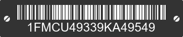2009 FORD Escape 1FMCU49339KA49549 VIN decoded