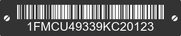 2009 FORD Escape 1FMCU49339KC20123 VIN decoded
