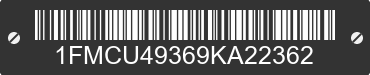 2009 FORD Escape 1FMCU49369KA22362 VIN decoded