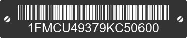 2009 FORD Escape 1FMCU49379KC50600 VIN decoded