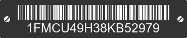 2008 FORD Escape 1FMCU49H38KB52979 VIN decoded