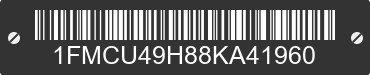 2008 FORD Escape 1FMCU49H88KA41960 VIN decoded