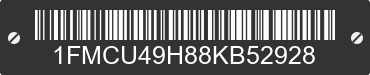 2008 FORD Escape 1FMCU49H88KB52928 VIN decoded