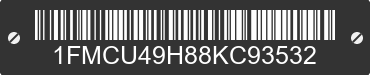 2008 FORD Escape 1FMCU49H88KC93532 VIN decoded