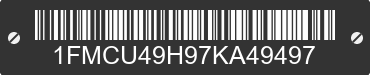 2007 FORD Escape 1FMCU49H97KA49497 VIN decoded