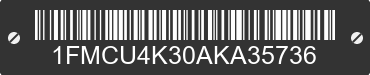 2010 FORD Escape 1FMCU4K30AKA35736 VIN decoded