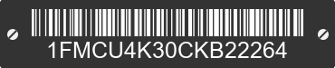 2012 FORD Escape 1FMCU4K30CKB22264 VIN decoded