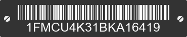 2011 FORD Escape 1FMCU4K31BKA16419 VIN decoded