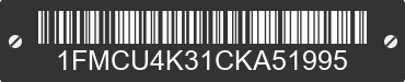 2012 FORD Escape 1FMCU4K31CKA51995 VIN decoded