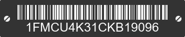 2012 FORD Escape 1FMCU4K31CKB19096 VIN decoded